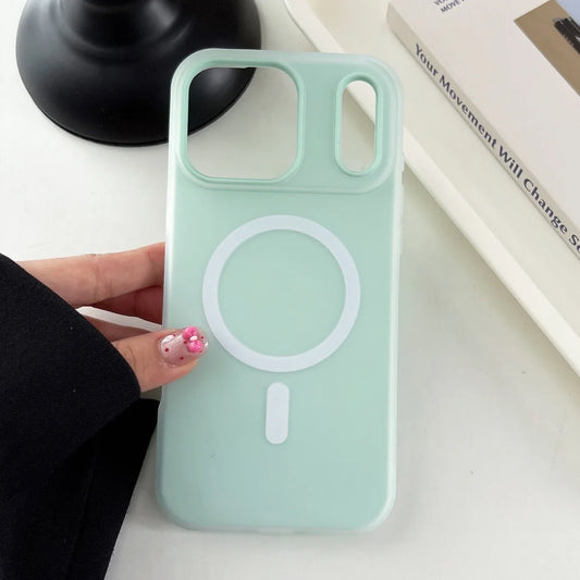Luxury Candy Matte for Magsafe Case for iPhone 17 Air 16 Pro Max 17Pro Magnetic Clear 2 IN 1 Cover