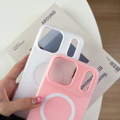 Luxury Candy Matte for Magsafe Case for iPhone 17 Air 16 Pro Max 17Pro Magnetic Clear 2 IN 1 Cover
