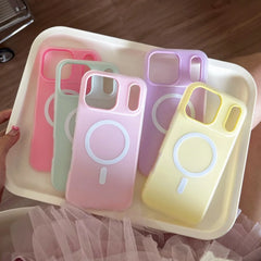 Luxury Candy Matte for Magsafe Case for iPhone 17 Air 16 Pro Max 17Pro Magnetic Clear 2 IN 1 Cover