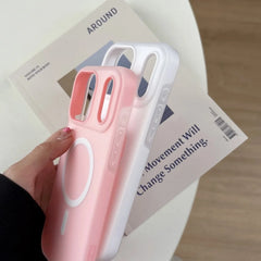 Luxury Candy Matte for Magsafe Case for iPhone 17 Air 16 Pro Max 17Pro Magnetic Clear 2 IN 1 Cover