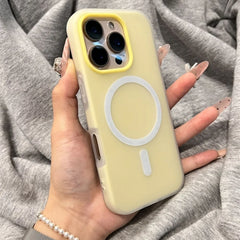 Luxury Candy Matte for Magsafe Case for iPhone 17 Air 16 Pro Max 17Pro Magnetic Clear 2 IN 1 Cover