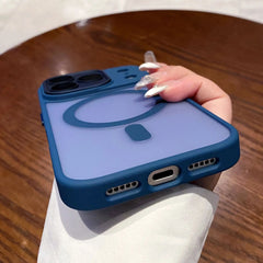 Matte Translucent Magnetic Case For iPhone 17 16 Plus Pro Max For Magsafe Camera Protection Case Bumper