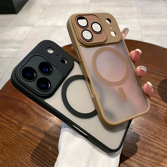 Matte Translucent Magnetic Case For iPhone 17  16 Plus Pro Max For Magsafe Camera Protection Case Bumper